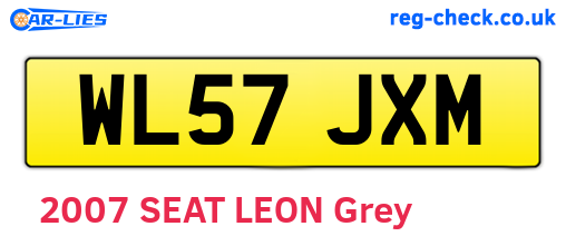 WL57JXM are the vehicle registration plates.