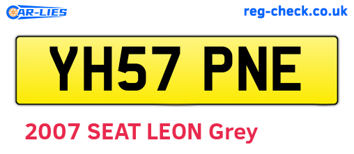 YH57PNE are the vehicle registration plates.