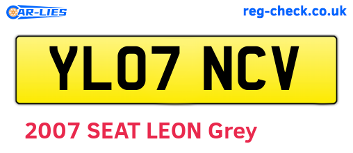 YL07NCV are the vehicle registration plates.