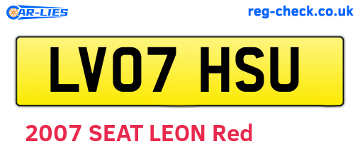 LV07HSU are the vehicle registration plates.