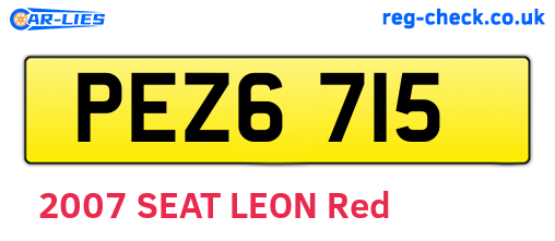 PEZ6715 are the vehicle registration plates.