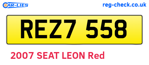 REZ7558 are the vehicle registration plates.