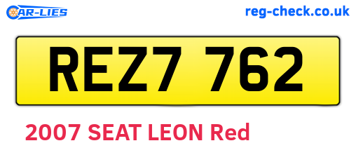 REZ7762 are the vehicle registration plates.