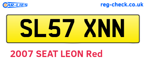 SL57XNN are the vehicle registration plates.