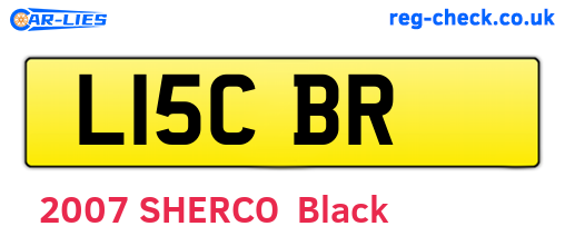 L15CBR are the vehicle registration plates.