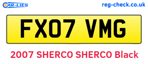 FX07VMG are the vehicle registration plates.