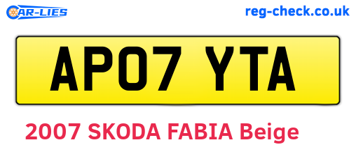 AP07YTA are the vehicle registration plates.