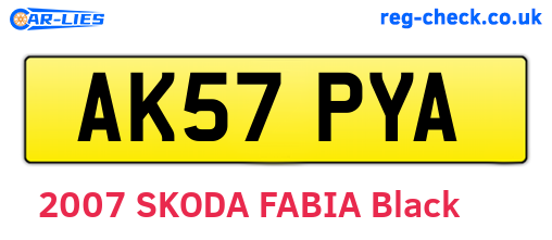 AK57PYA are the vehicle registration plates.