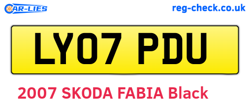 LY07PDU are the vehicle registration plates.