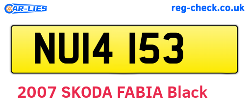 NUI4153 are the vehicle registration plates.