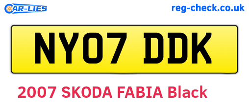 NY07DDK are the vehicle registration plates.