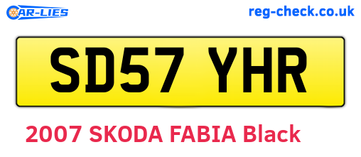 SD57YHR are the vehicle registration plates.