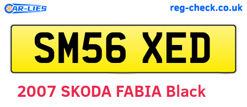 SM56XED are the vehicle registration plates.