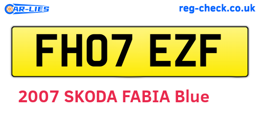 FH07EZF are the vehicle registration plates.