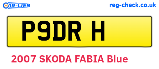 P9DRH are the vehicle registration plates.