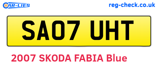 SA07UHT are the vehicle registration plates.
