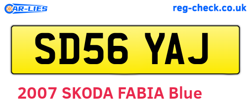 SD56YAJ are the vehicle registration plates.