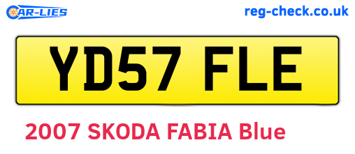 YD57FLE are the vehicle registration plates.