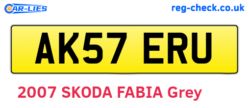 AK57ERU are the vehicle registration plates.