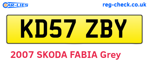 KD57ZBY are the vehicle registration plates.