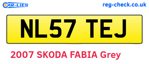 NL57TEJ are the vehicle registration plates.