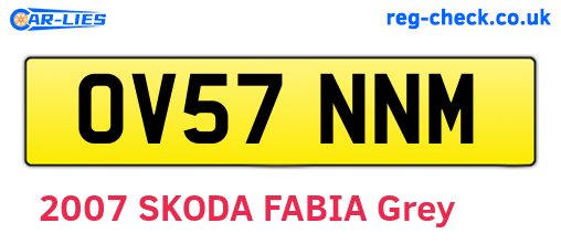 OV57NNM are the vehicle registration plates.