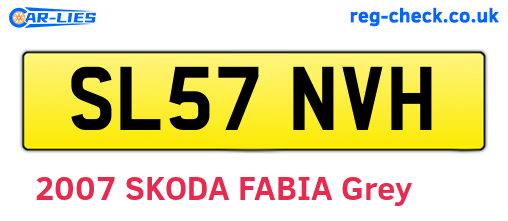 SL57NVH are the vehicle registration plates.