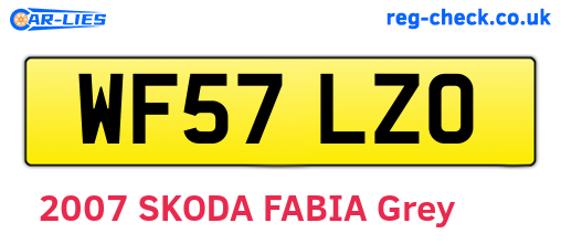 WF57LZO are the vehicle registration plates.