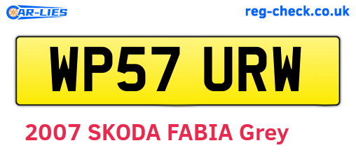WP57URW are the vehicle registration plates.