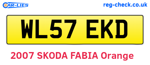 WL57EKD are the vehicle registration plates.