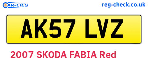 AK57LVZ are the vehicle registration plates.