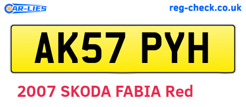 AK57PYH are the vehicle registration plates.
