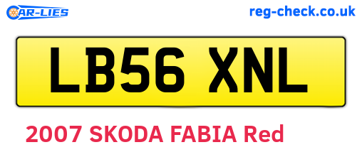 LB56XNL are the vehicle registration plates.