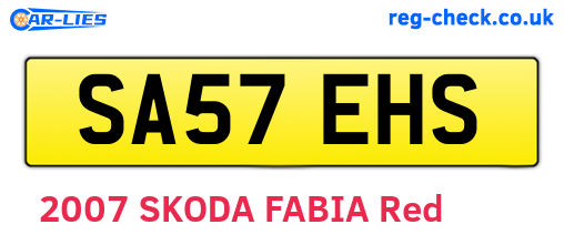 SA57EHS are the vehicle registration plates.