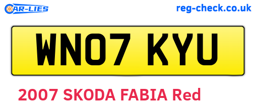 WN07KYU are the vehicle registration plates.