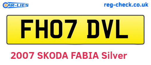 FH07DVL are the vehicle registration plates.