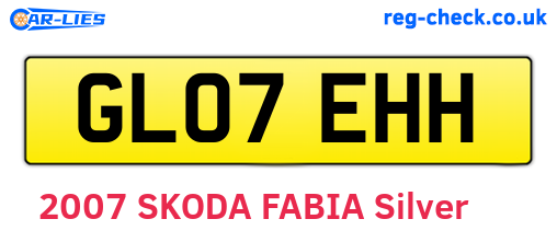 GL07EHH are the vehicle registration plates.