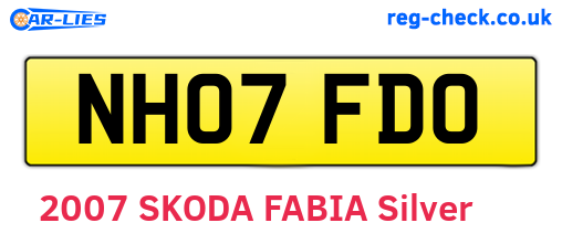 NH07FDO are the vehicle registration plates.