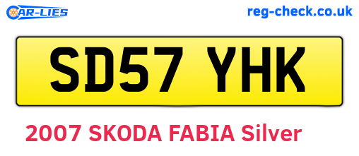 SD57YHK are the vehicle registration plates.