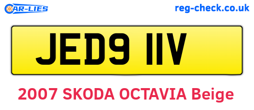 JED911V are the vehicle registration plates.