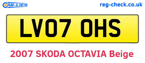 LV07OHS are the vehicle registration plates.