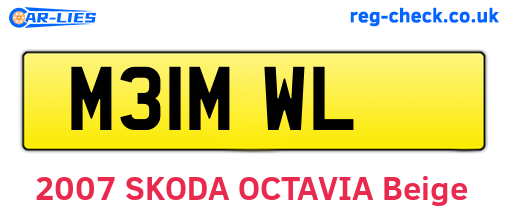 M31MWL are the vehicle registration plates.