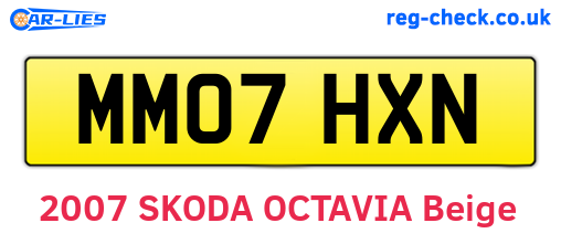 MM07HXN are the vehicle registration plates.