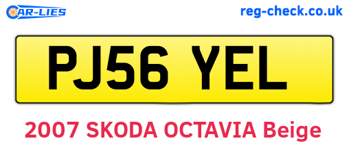 PJ56YEL are the vehicle registration plates.