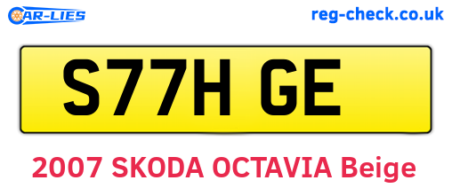 S77HGE are the vehicle registration plates.