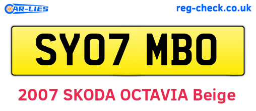 SY07MBO are the vehicle registration plates.