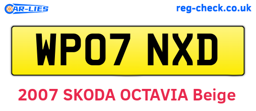 WP07NXD are the vehicle registration plates.