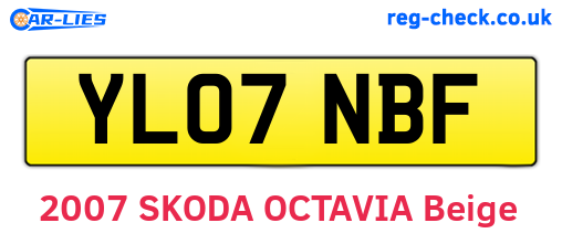 YL07NBF are the vehicle registration plates.