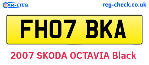 FH07BKA are the vehicle registration plates.