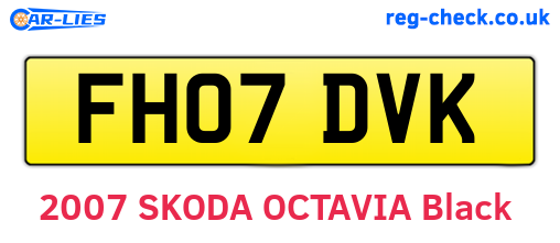 FH07DVK are the vehicle registration plates.